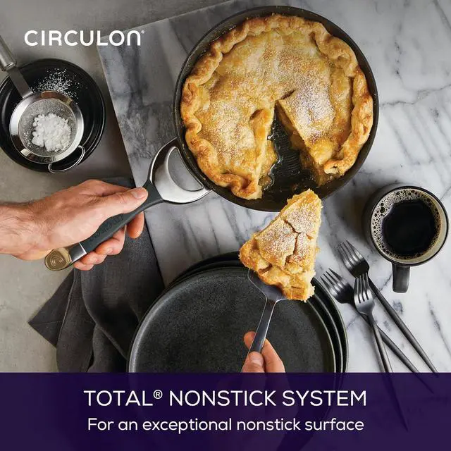 Alt view image 4 of 7 - Circulon Symmetry Hard-Anodized Nonstick Frying Pan, 8.5-Inch, Black