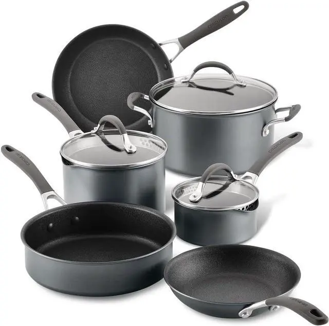 Main image of Circulon A1 Series with ScratchDefense Technology Nonstick Induction Cookware/Pots and Pans Set, 9 Piece, Graphite
