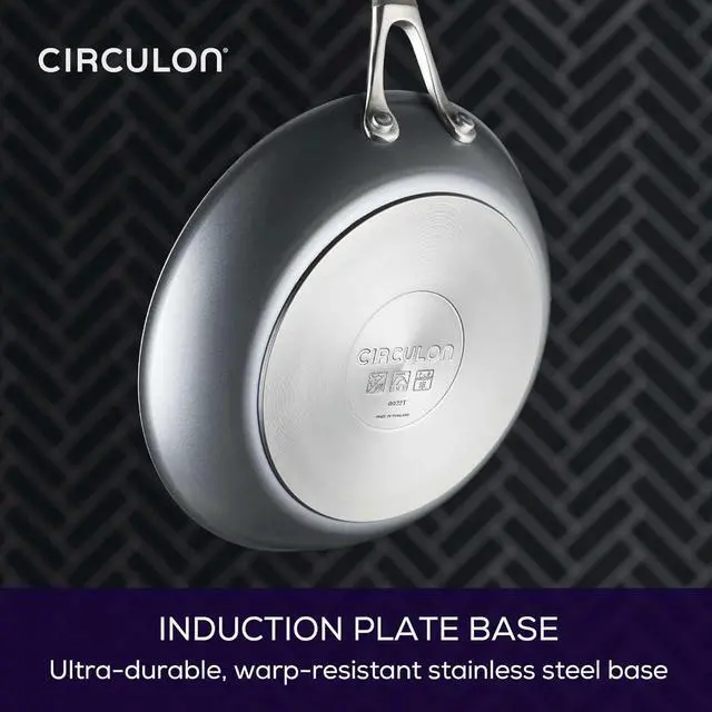 Alt view image 6 of 7 - Circulon A1 Series with ScratchDefense Technology Nonstick Induction Cookware/Pots and Pans Set, 9 Piece, Graphite