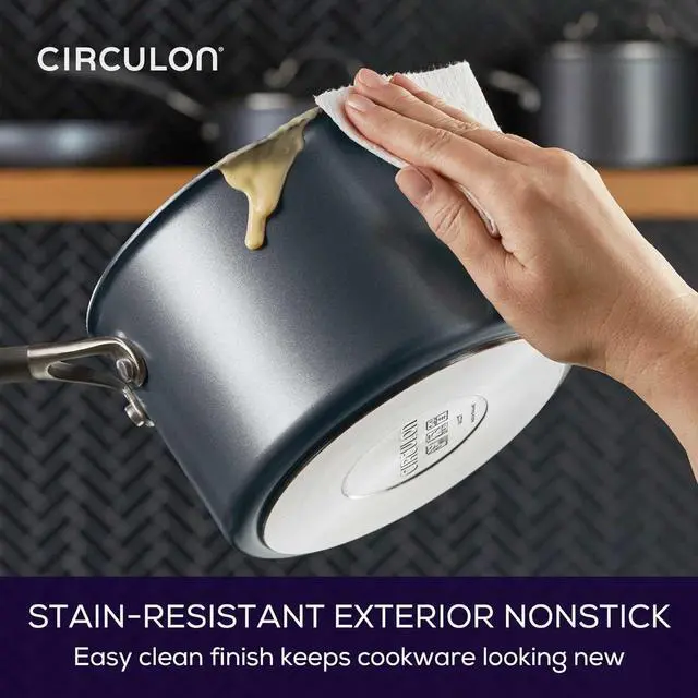 Alt view image 7 of 7 - Circulon A1 Series with ScratchDefense Technology Nonstick Induction Cookware/Pots and Pans Set, 9 Piece, Graphite