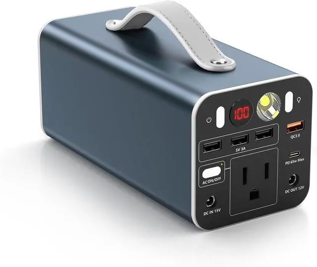 Main image of 150W Portable Power Station, 42000mAh/155Wh Power Bank with AC Outlet, Dual Way 65W PD/USB-C Port, Laptop Charger Battery Backup for Outdoor Camping Home Emergency Outage