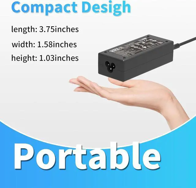 Alt view image 6 of 7 - 45W Charger 741727-001 L25296-011 213349-109 TPN-LA15 Compatible with HP Notebook Stream Pavilion Envy X360 TPN-CA14 r-41013153 L25296-001 L25296-002 L25296-003 Smart Blue tip Laptop Power Adapter