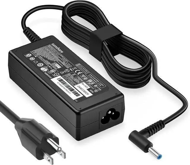 Main image of 65W AC Power Charger, Compatible with HP Probook and Pavilion Laptops, Fast Charging, 19.5V 3.33A, 4.5*3.0mm Blue Connector, Charging Adapter Cord