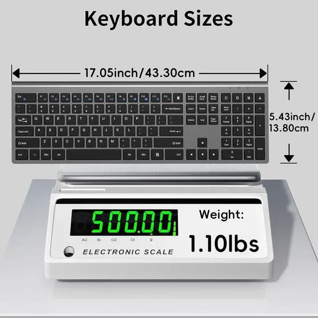 Alt view image 5 of 7 - 2.4G Wireless Slim Silent Full-Size Keyboard with Numeric Keypad, Calculator Button, USB Receiver, Fn Lock, Ultra-Thin Scissor Switch Design, Computer Keyboard for Laptop PC Windows MacWithout mouse
