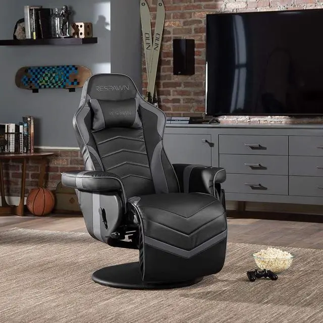 Alt view image 2 of 7 - RESPAWN 900 Racing Style Gaming Recliner, Reclining Gaming Chair, in Gray RSP 900 GRY