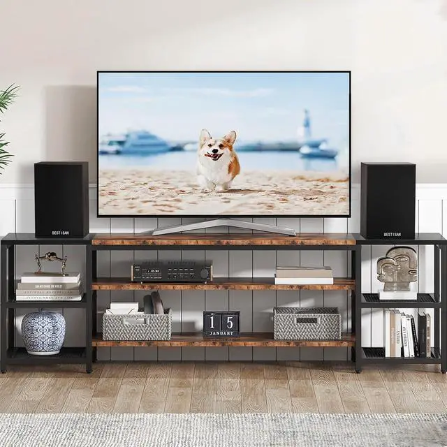 Alt view image 5 of 7 - BESTISAN Bookshelf Speakers, Powered Bluetooth Speakers with RCA Input and Sub Output, Wireless Bluetooth Speakers with 4 Inch Woofer, Wood Grain