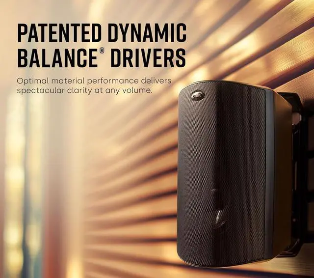 Alt view image 4 of 5 - Polk Audio Atrium 5 Outdoor Speakers with Powerful Bass (Pair, Black), All-Weather Durability, Broad Sound Coverage, Speed-Lock Mounting System