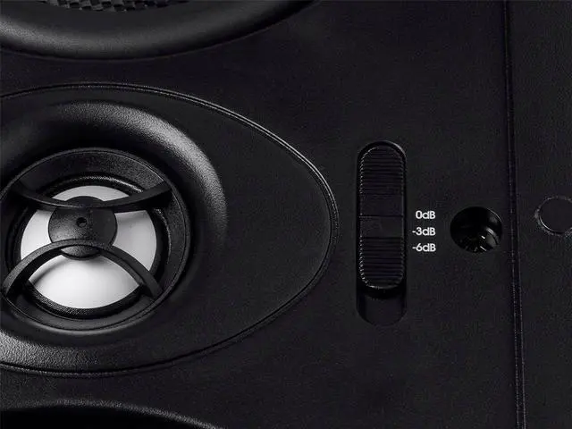 Alt view image 6 of 6 - Monoprice 2-Way Carbon Fiber In-Wall Center Channel Speaker - Dual 5.25 Inch (Single) Easy Install For Home Theater - Alpha Series,Off-White