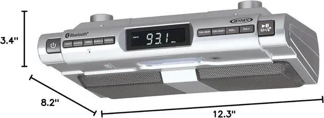 Alt view image 3 of 3 - JENSEN SMPS-628 Under Cabinet Universal Bluetooth Music System