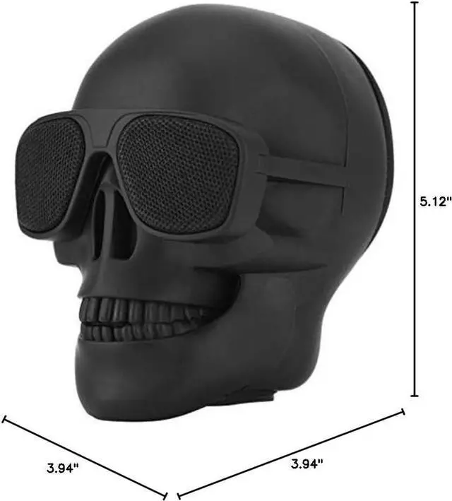 Alt view image 7 of 7 - Skull Speaker, Portable Bluetooth Speakers Unique Speaker 8W Output Bass Stereo Compatible for Desktop PC/Laptop/Mobile Phone/MP3/MP4 Player for Halloween Decorations for Gift Party
