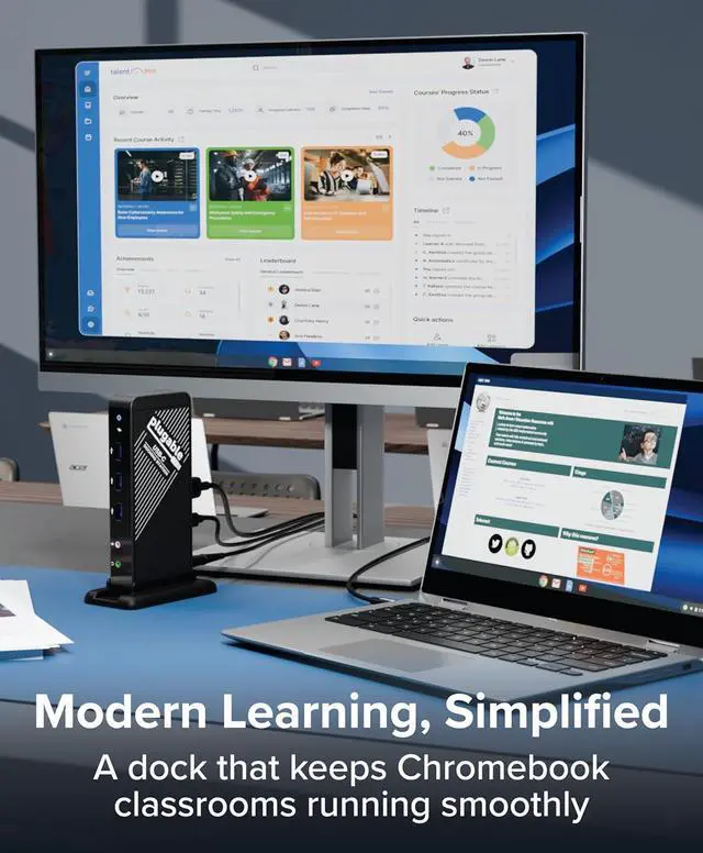 Alt view image 7 of 7 - Plugable USB-C Dock  4K HDMI, 60W Charging, Ethernet, USB 3.0/2.0 Ports  USB-C Docking Station with Power for Windows and Chromebook