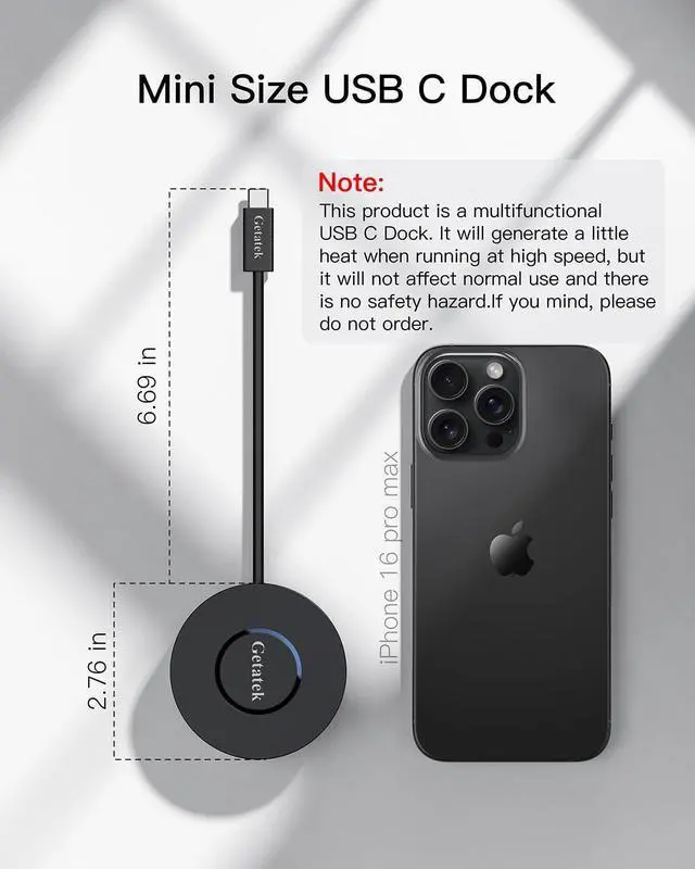 Alt view image 6 of 7 - USB C Hub, 7 Ports Type C Multiport Adapter with Dual 4K HDMI, 100W PD Charging, 2* USB 3.0 5Gbps Port,Gigabit Ethernet, TF Card Reader, for MacBook Air, MacBook Pro (USB C Dock Dual HDMI)
