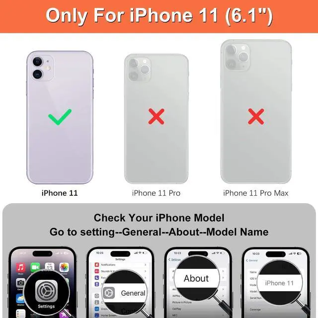 Alt view image 2 of 7 - iCoverCase Compatible with iPhone 11 Case with Card Holder, Wallet Phone Case for Women Men RFID Blocking PU Leather Protective Case 6.1 Inch (Beige Leopard)