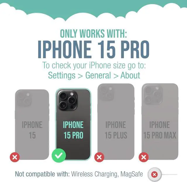 Alt view image 5 of 7 - Smartish® iPhone 15 Pro Wallet Case - Wallet Slayer Vol. 1 [Slim + Protective] Credit Card Holder - Drop Tested Hidden Card Slot Cover Compatible with Apple iPhone 15 Pro - Blues on The Green