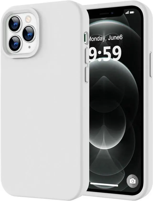 Main image of LOVE 3000 Compatible with iPhone 12 Pro Max Phone Case | Thickening Liquid Silicone | Anti-Scratch Microfiber Lining | Full-Body Duty Heavy Protection Case for iPhone 12 Pro Max Women Girls, White