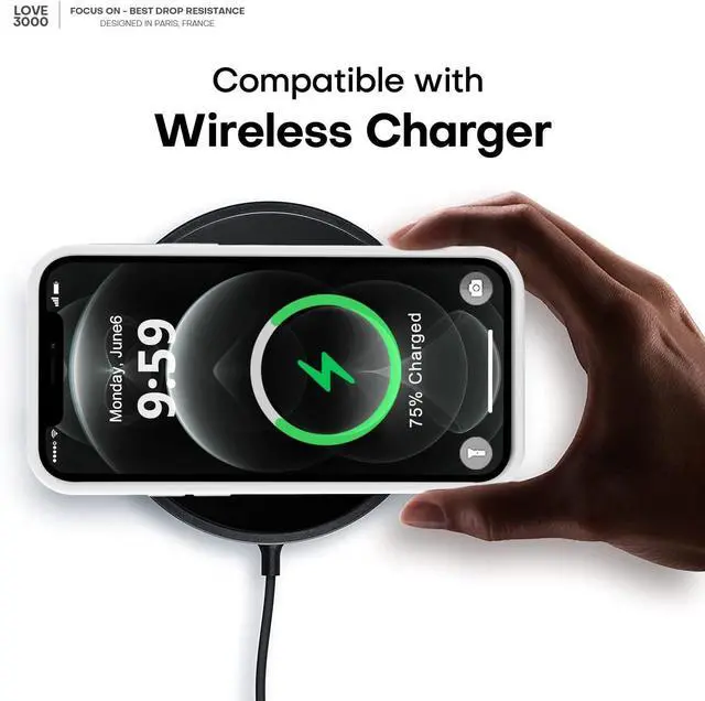 Alt view image 7 of 7 - LOVE 3000 Compatible with iPhone 12 Pro Max Phone Case | Thickening Liquid Silicone | Anti-Scratch Microfiber Lining | Full-Body Duty Heavy Protection Case for iPhone 12 Pro Max Women Girls, White