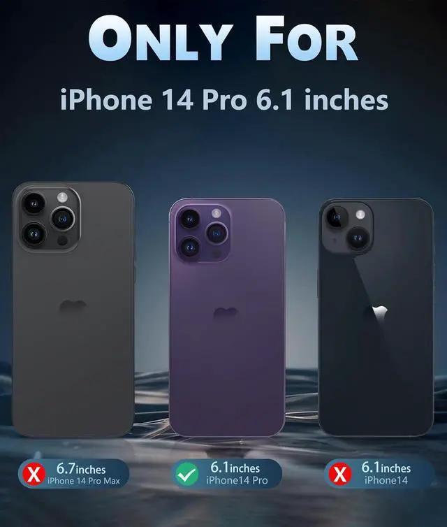 Alt view image 2 of 7 - FNTCASE for iPhone 14 Pro Case: for iPhone 13 Pro Case Clear Magnetic Drop Protective Slim Cases | Transparent Shockproof Thin Anti-Yellowing Cover & Shatterproof Rugged Hard Crystal TPU Phonecase