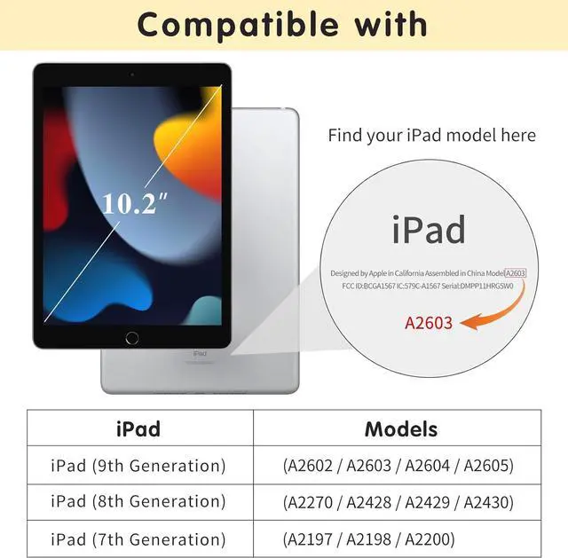 Alt view image 2 of 7 - Kids Case for iPad 9th/8th/7th Generation (10.2 Inch, 2021/2020/2019 Release), with Built-in Screen Protector and Kickstand, Shockproof Lightweight Handle Cover for i Pad 9/8/7 Gen, Blue