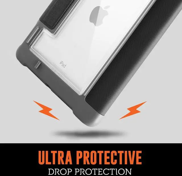 Alt view image 2 of 6 - STM Dux Plus Duo iPad Case 9th/8th/7th Gen 10.2-Inch  Rugged Slim Protective Cover with Clear Back, Pencil Holder, Auto Sleep/Wake Magnetic Cover, Military Grade Drop Tested  Black