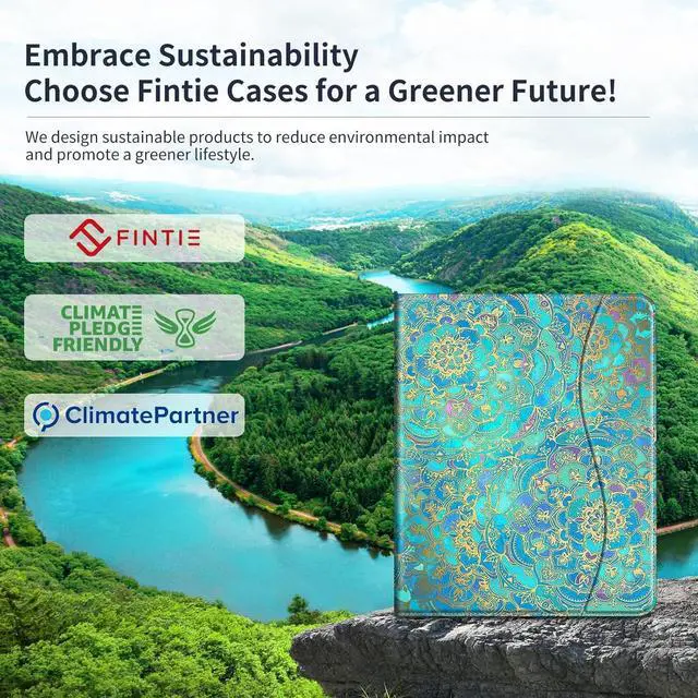 Alt view image 2 of 7 - Fintie Folio Case for iPad Air 13-inch (M3) 2025 / (M2) 2024, Multi-Angle Viewing Protective Stand Cover with Pencil Holder & Pocket, Auto Sleep/Wake, Shades of Blue