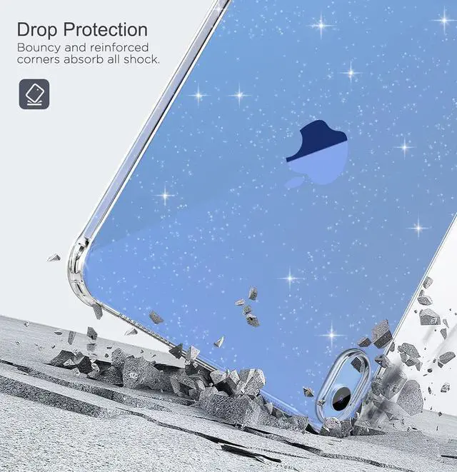 Alt view image 5 of 7 - MoKo Clear Case for iPad (A16) 11th Generation 2025 11-inch/10th Generation 2022 10.9 inch, Lightweight Soft TPU, Anti-Scratch Ultra Clear Tablet Cover, Shockproof Impact Resistant, Clear Glitter