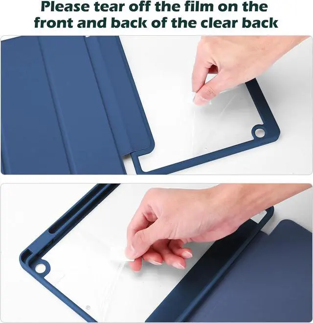 Alt view image 3 of 7 - ProCase Slim Case for iPad 9th / 8th / 7th Generation 10.2 inch (2021/2020/2019 Released), Protective Cover with Pencil Holder for iPad 9/8/7 Gen 10.2 -Navy