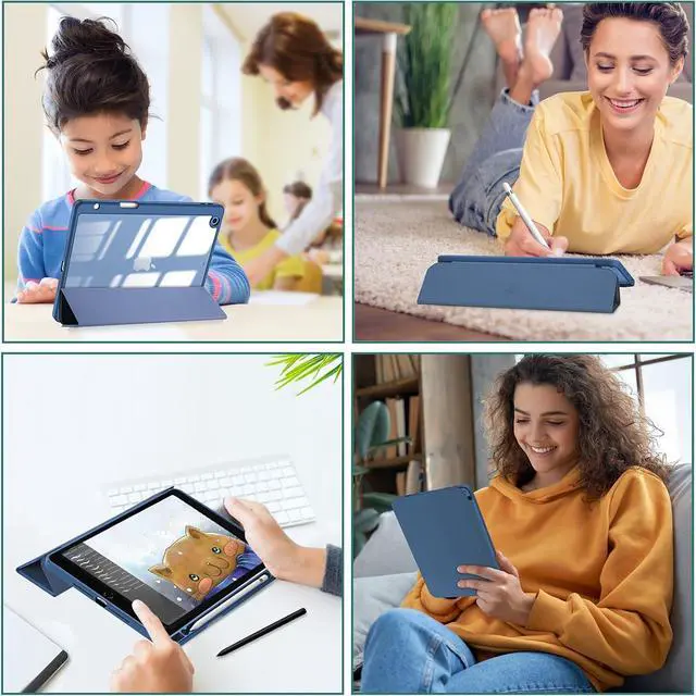 Alt view image 7 of 7 - ProCase Slim Case for iPad 9th / 8th / 7th Generation 10.2 inch (2021/2020/2019 Released), Protective Cover with Pencil Holder for iPad 9/8/7 Gen 10.2 -Navy