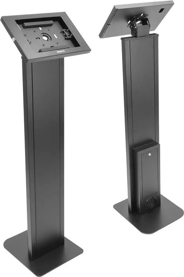 Alt view image 2 of 7 - Mount-It! Anti-Theft Tablet Floor Stand Kiosk, Commercial Floor Kiosk with Universal Enclosure, Locking Tablet Mount Stand for iPad Gen 7-10, Pro, Air, 10.2 inch, 10.9 inch