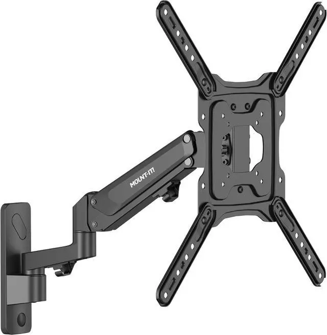 Main image of Mount-It! Height Adjustable TV Wall Mount - Full Motion, Pull Down and Vertical Adjustment, Fits 23-55 Inch Screens, Max VESA 400x400mm, Swivel and Tilt Capabilities, 50.6 Lbs Capacity