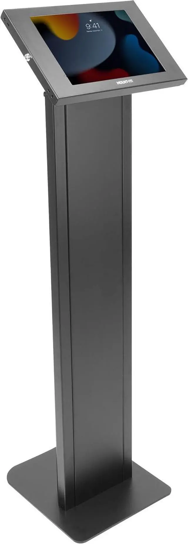 Main image of Mount-It! Anti-Theft Tablet Floor Stand Kiosk, Commercial Floor Kiosk with Universal Enclosure, Locking Tablet Mount Stand for iPad Gen 7-10, Pro, Air, 10.2 inch, 10.9 inch