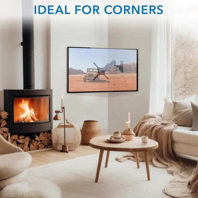 Alt view image 7 of 7 - Mount-It! Height Adjustable TV Wall Mount - Full Motion, Pull Down and Vertical Adjustment, Fits 23-55 Inch Screens, Max VESA 400x400mm, Swivel and Tilt Capabilities, 50.6 Lbs Capacity