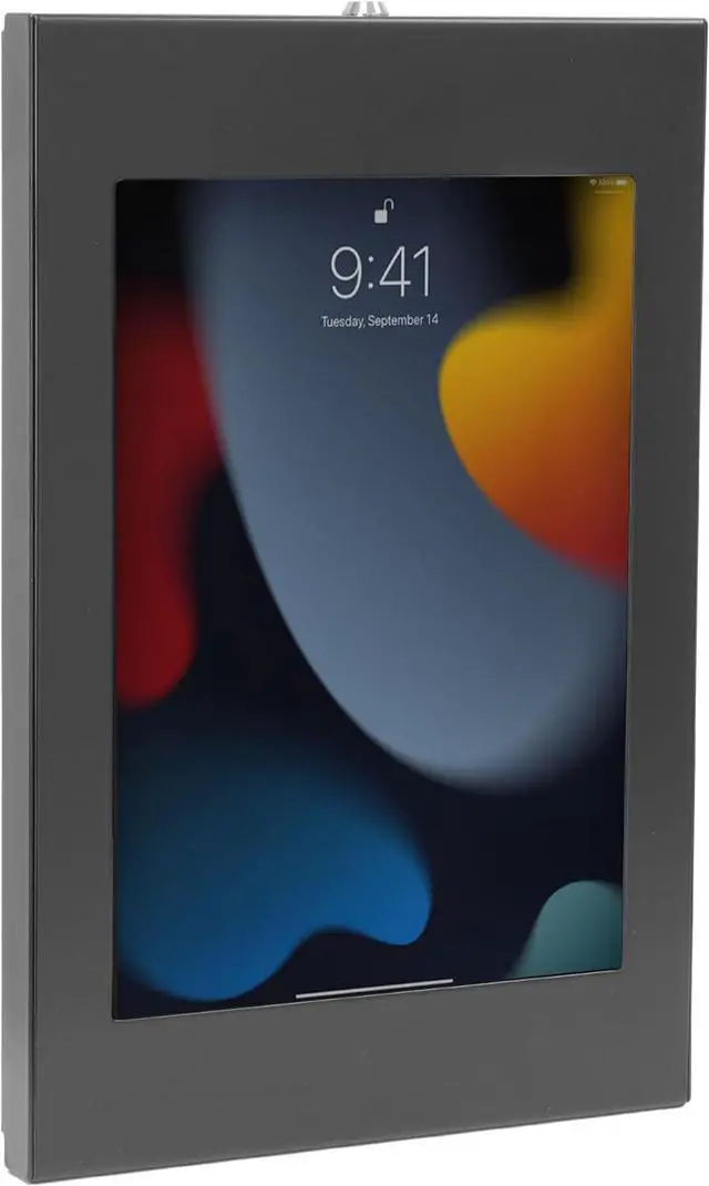 Main image of Mount-It! Anti-Theft Tablet Kiosk Wall Mount Compatible with iPad 10, 9, 8, Pro 10.5, Air 10.5, Locking Kiosk for iPad, Low-Profile Steel Security Tablet Wall Mount, Black