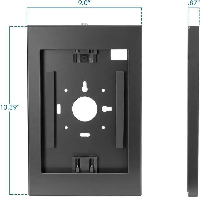 Alt view image 6 of 7 - Mount-It! Anti-Theft Tablet Kiosk Wall Mount Compatible with iPad 10, 9, 8, Pro 10.5, Air 10.5, Locking Kiosk for iPad, Low-Profile Steel Security Tablet Wall Mount, Black