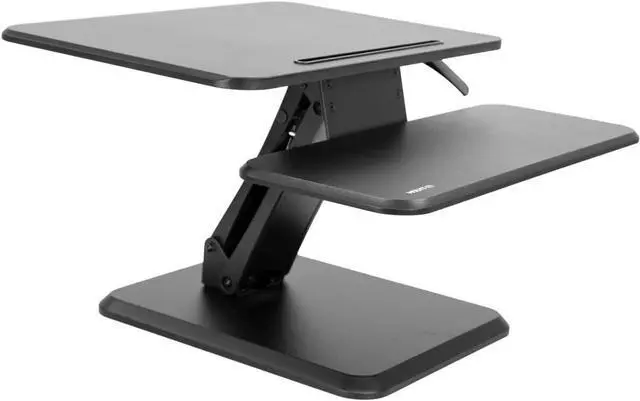 Main image of Mount-It! Standing Desk Converter, Compact 25" Sit Stand Desk Riser with Gas Spring Lift, Adjustable Height Desktop Riser for Laptop, Monitor, and Keyboard, Small Home Office Desk Converter