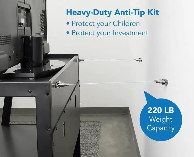 Alt view image 4 of 6 - Mount-It! Furniture Anti-Tip Anchor - Steel Child Safety Straps | Secure Wall Anchors for Bookshelf, Dresser, Cabinet, Earthquake Protection for Babies and Pets, 2 Pack, Hardware Included