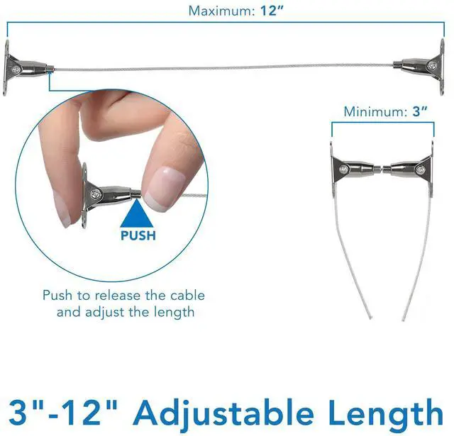Alt view image 5 of 6 - Mount-It! Furniture Anti-Tip Anchor - Steel Child Safety Straps | Secure Wall Anchors for Bookshelf, Dresser, Cabinet, Earthquake Protection for Babies and Pets, 2 Pack, Hardware Included