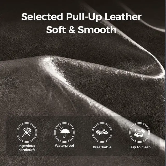 Alt view image 6 of 7 - MAISON ARTS Counter Height Bar Stools with Back Set of 4 for Kitchen Counter, 24 Inch Modern Upholstered Faux Leather Barstools Farmhouse Bar Chairs Luxury Island Stools Support 330LBS, Grey