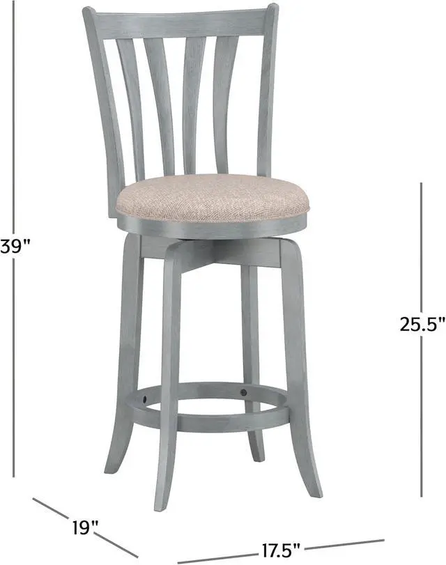 Alt view image 3 of 7 - Hillsdale Furniture Hillsdale Savana Swivel Counter Stool, Blue