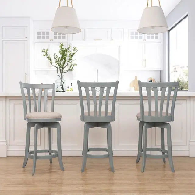 Alt view image 6 of 7 - Hillsdale Furniture Hillsdale Savana Swivel Counter Stool, Blue