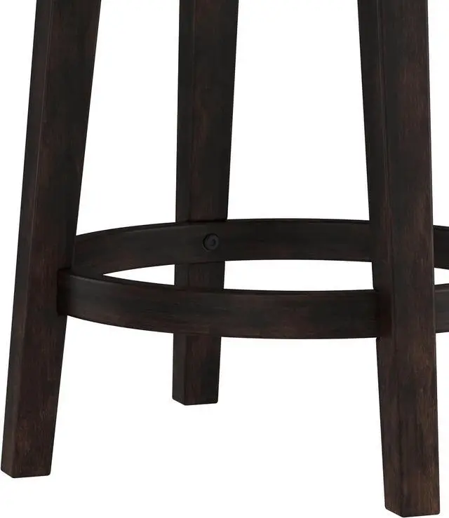 Alt view image 7 of 7 - Hillsdale Benard Backless Swivel Counter Stool Height, Brown