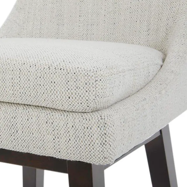 Alt view image 7 of 7 - CHITA Bar Stools Set of 2, Counter Height Swivel Barstools, FSC Certified Morden Upholstered Fabric Counter Chairs with Back Support, 26.8" H Seat Height, Fabric in Ivory