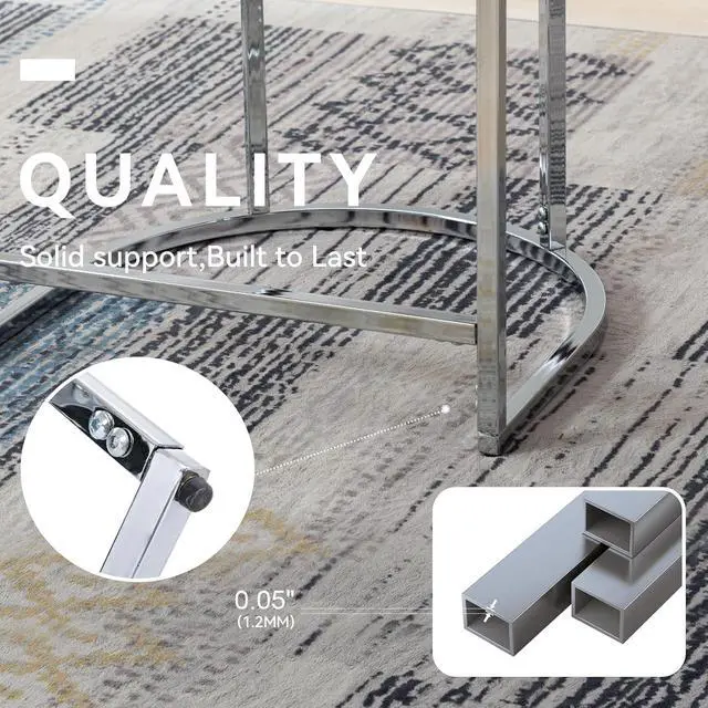 Alt view image 6 of 7 - Contemporary Charcoal Linen Bar Stools Set of 3, 24" Upholstered Fabric Counter Height Barstools Kitchen Counter Island Stools with Screwed Together Chrome Finish Base