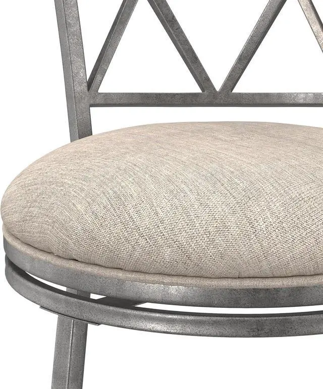 Alt view image 7 of 7 - Hillsdale Stewart Indoor/Outdoor Swivel Counter Height Stool, Aged Pewter