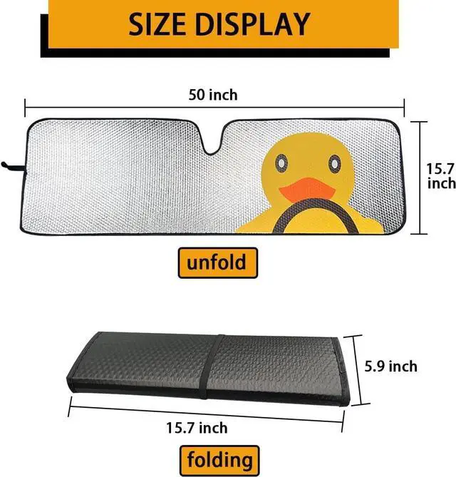 Alt view image 2 of 7 - Windshield Sun Shade for Jeep Wrangler TJ JK JL & Gladiator JT 2/4 Door,Duck Sun Shade,Sunshade Windshield for Jeep Wrangler
