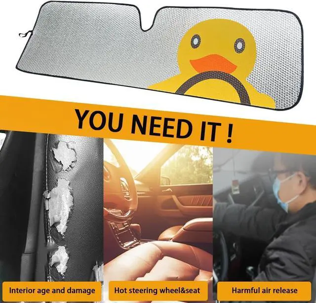 Alt view image 5 of 7 - Windshield Sun Shade for Jeep Wrangler TJ JK JL & Gladiator JT 2/4 Door,Duck Sun Shade,Sunshade Windshield for Jeep Wrangler