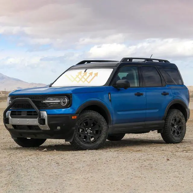 Main image of Sun Shade Sunshade for Ford Bronco Sport 2021-2025 2026 Front Window Windshield Cover for Bronco Sport Accessories(Not for Bronco)4 Layers Window Shades 4 Door 2 Door Sun Visor Protector Block UV Ray