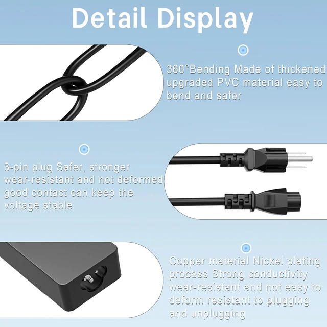 Alt view image 3 of 7 - Universal 100W USB C Laptop Charger Power Adapter Fast Charger