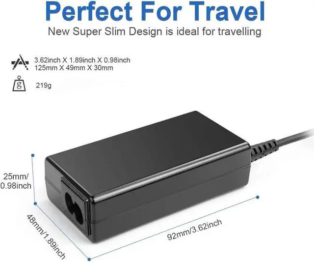 Alt view image 6 of 7 - KFD AC Adapter Charger for Harman Kardon Onyx Studio 8 7 6 5 4 3 2 1 Speaker,Akai Force,MPC X,MPC One,MPC Live II 2 Power Cord,Tobii Dynavox I-13 I13,19V Intel NUC Beelink MINI PC Power Supply Cable