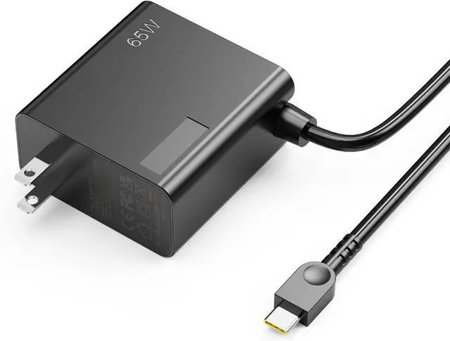 Main image of 65W USB-C AC Laptop Charger Compatible with Lenovo ThinkPad T14 T15 E14 E15 X1 Carbon X13 Yoga Chromebook IdeaPad Power Supply Adapter