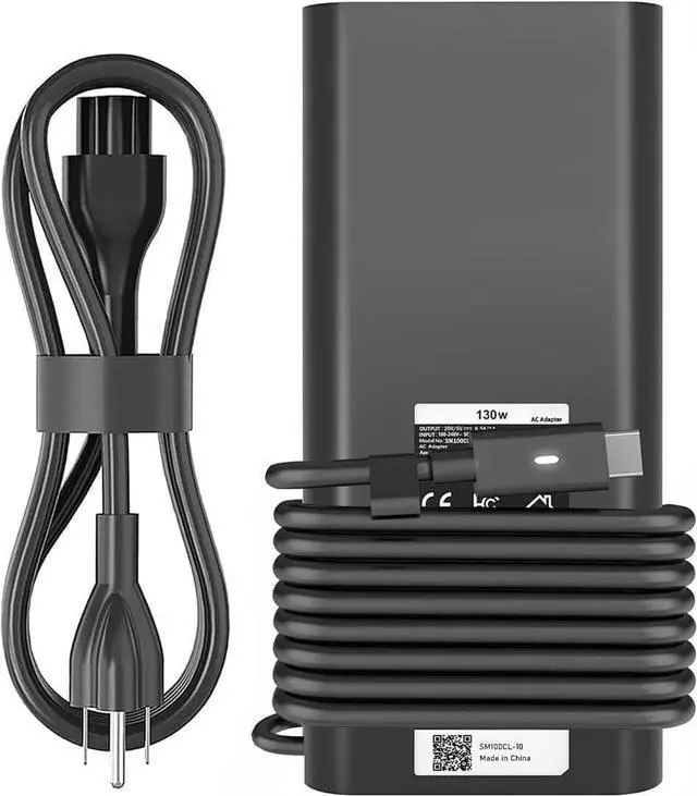 Main image of 130W USB C Laptop Charger Compatible with Dell XPS 15 17 9575 9500 9510 9520 9530 9700 9710 9720 9730 Precision 5530 5550 5560 5570 5750 5760 5770 Latitude 5401 5411 5501 5511 5520 Power Supply Cord